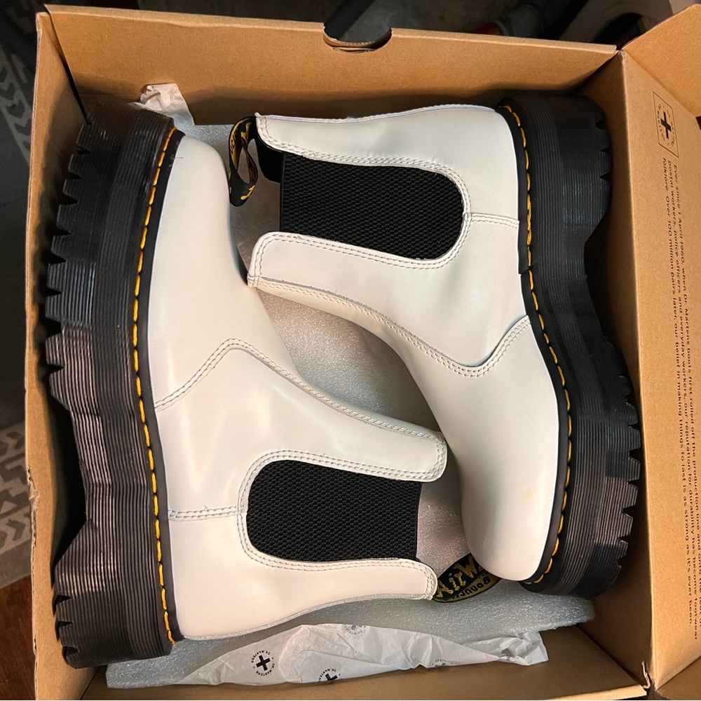 Dr.Martens Leather Platform Chelsea Boots - Picture 5 of 12
